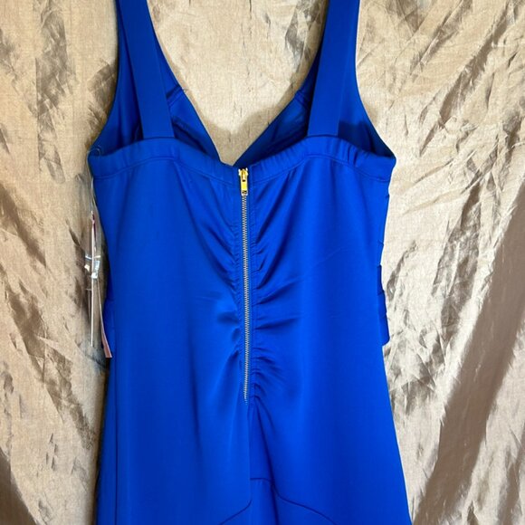 NWT! Beautiful Emerald Sunday Blue Maxi Formal Zipper Dress ~Thick Straps ~Sz. L - Picture 10 of 15